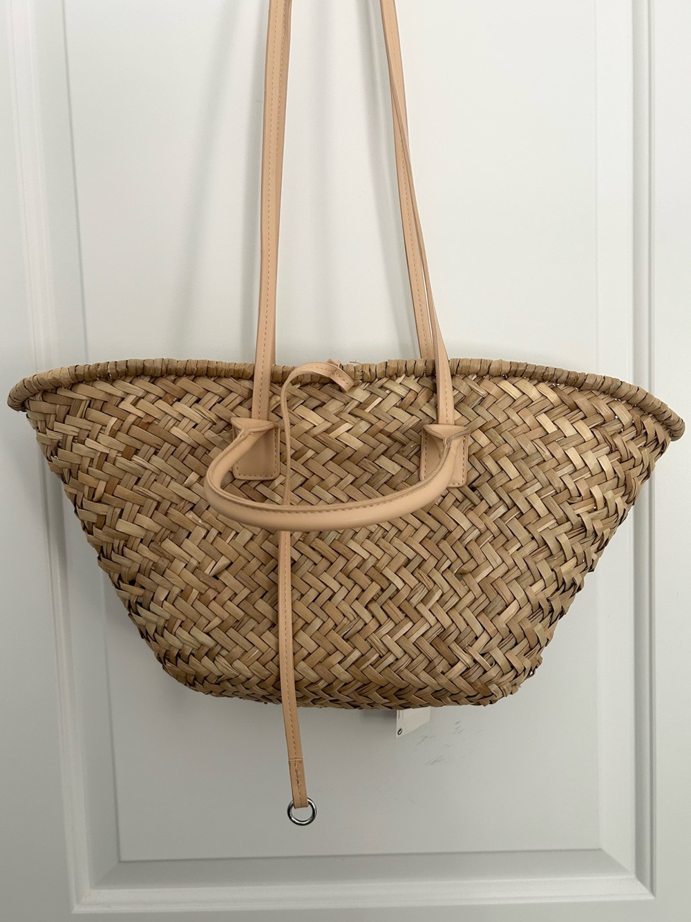 Mango NWT Rattan Raffia Woven Summer Boho Shoulder Bag - Picture 3 of 6